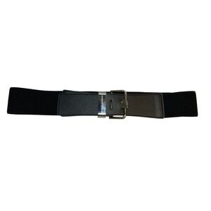 Adrienne Vittadini Black Wide Elastic Cinch Waist Belt Silver Buckle 1X